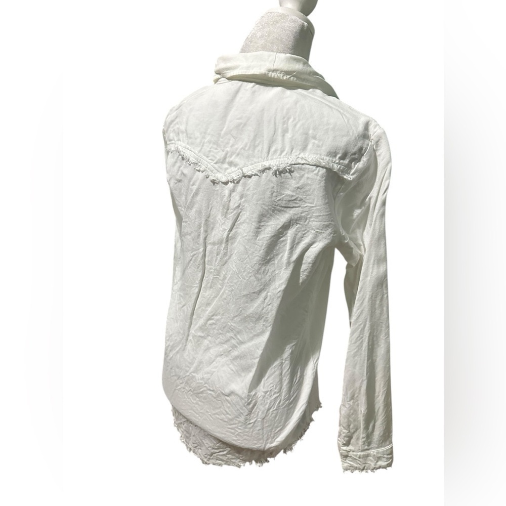 Cloth & Stone Women's White Button-Up Shirt size XS - Picture 4 of 9